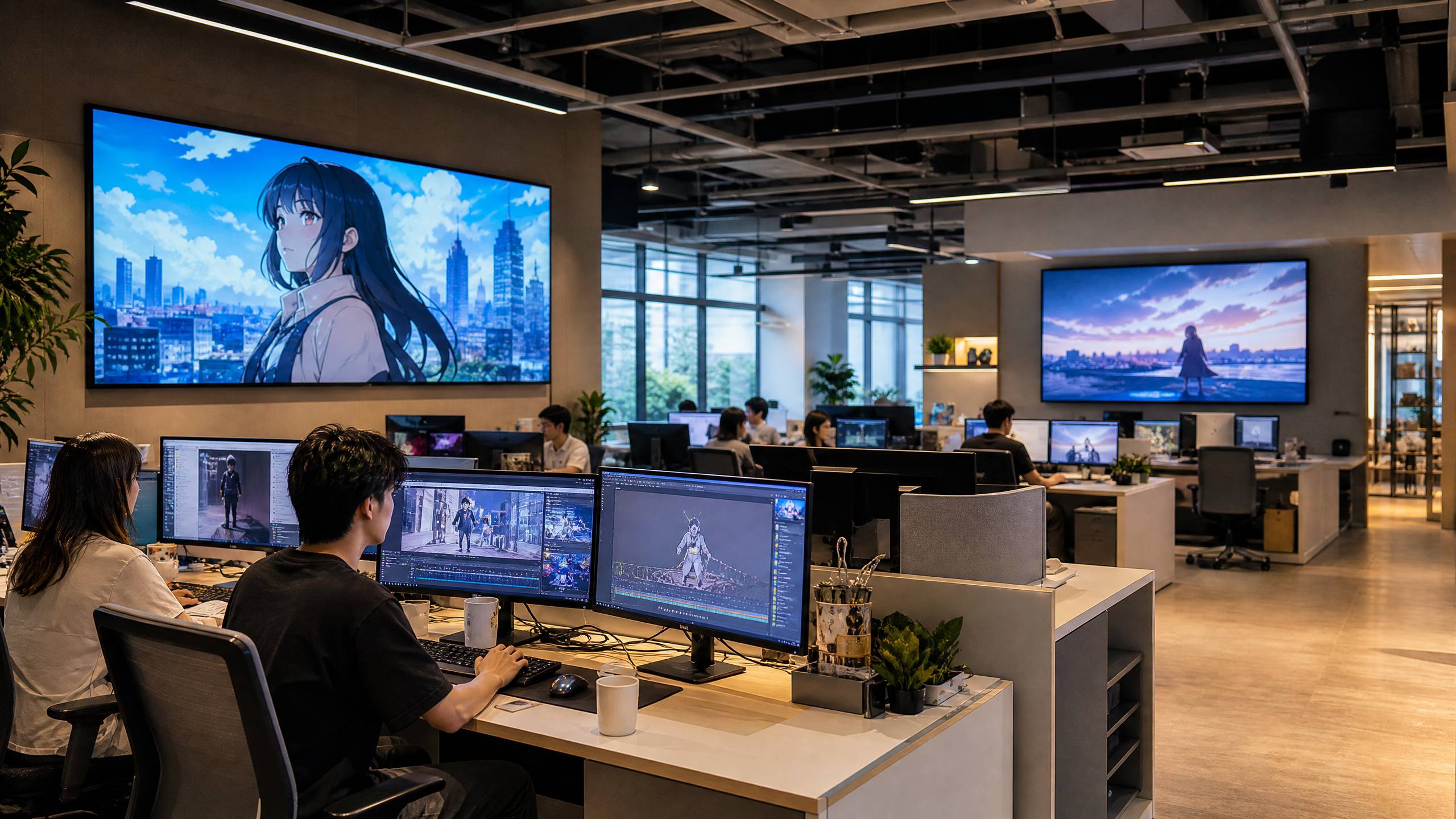 推特影视传媒公司办公室环境